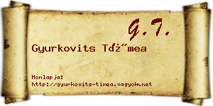 Gyurkovits Tímea névjegykártya